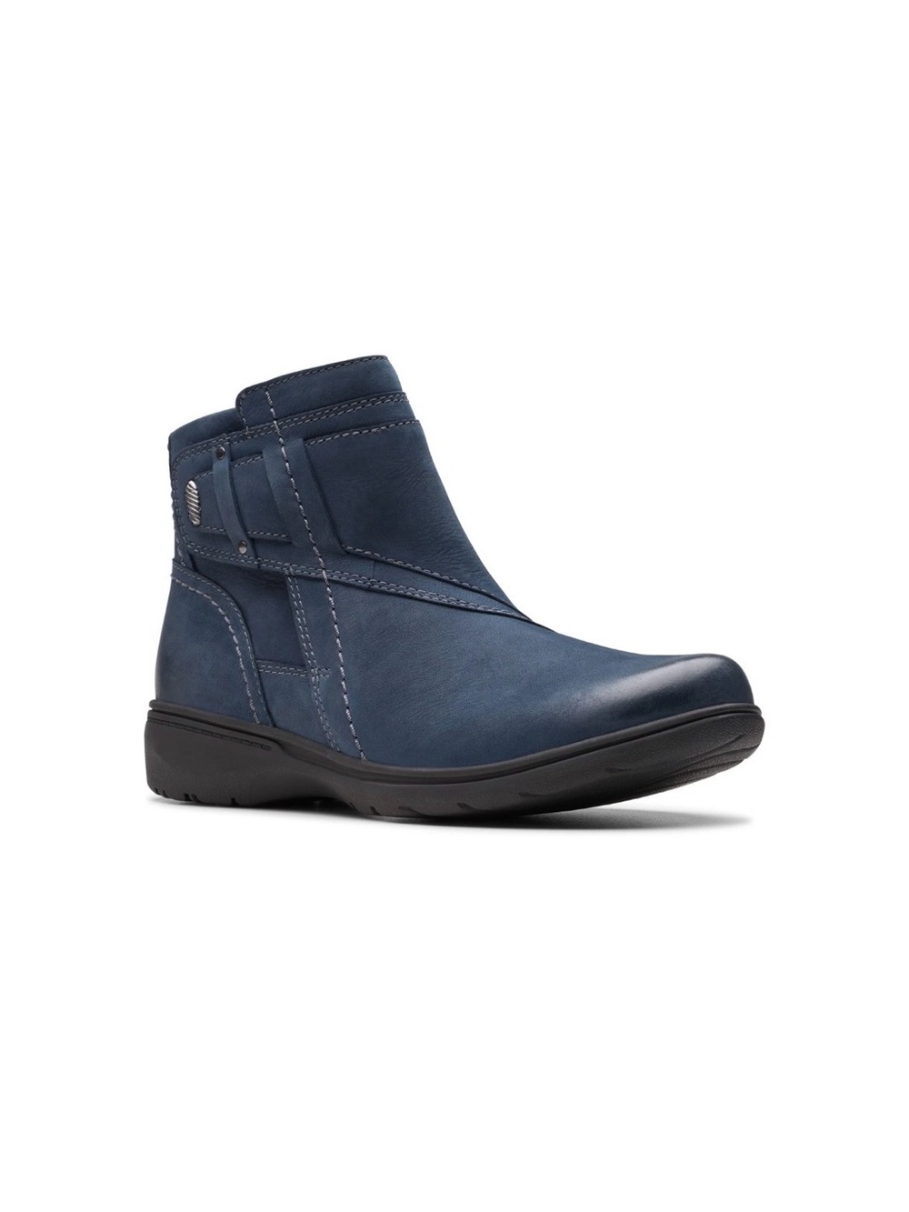 NWT Clarks Women's Navy Carleigh Dress Casual Boot Nubuck Leather 9W - Picture 7 of 7